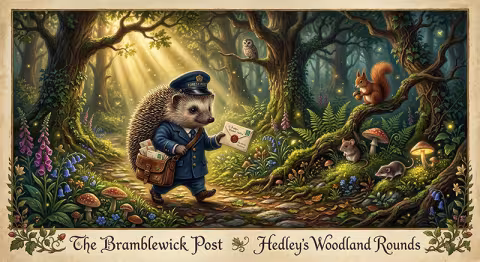 Picture of our postman, Hedley the Hedgehog